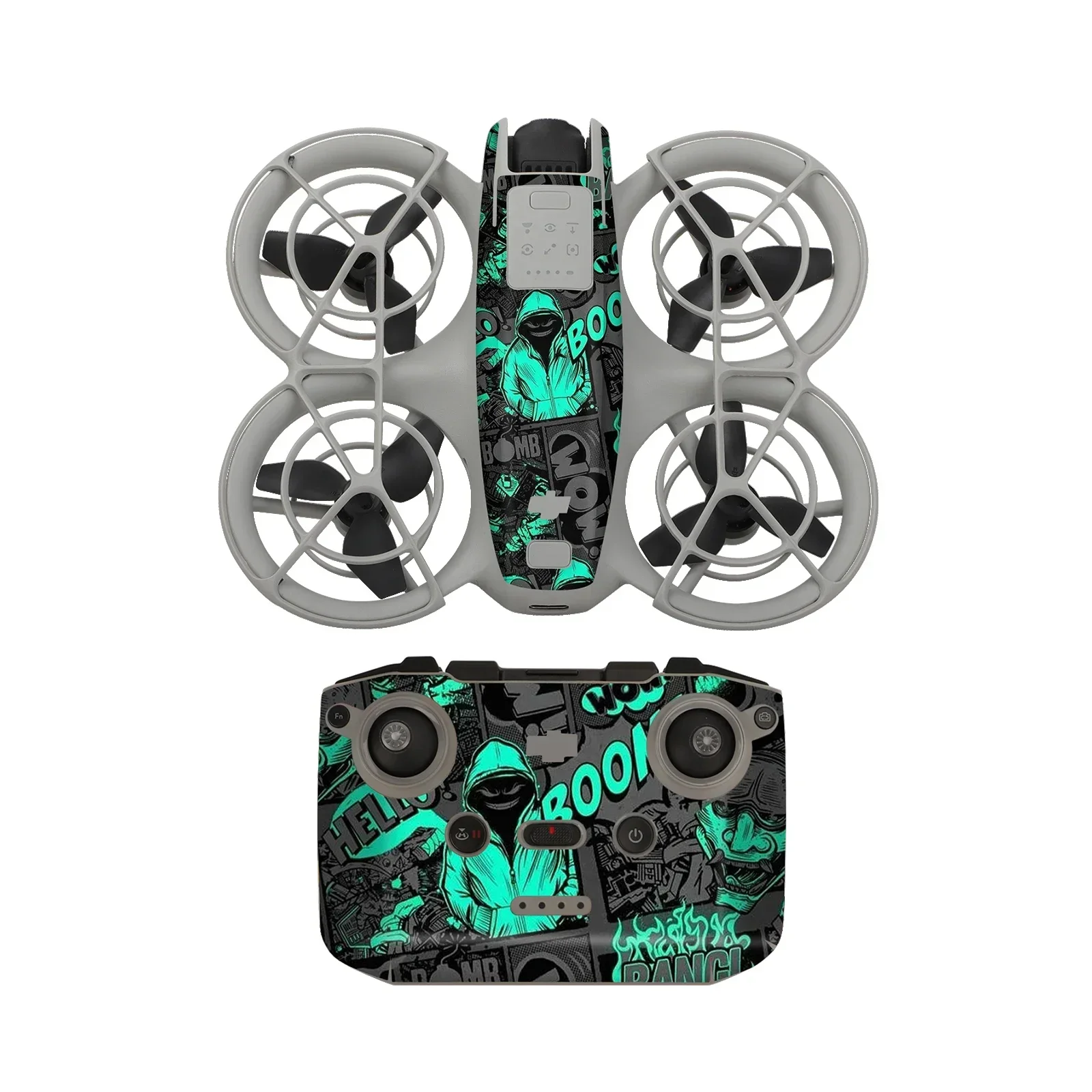NE-TZ870 Cool Sticker Set For DJI NEO Sticker PCV Cool Skin Remote Drone Safeguard Waterproof Anti-dirty Anti-scratch 200*140mm