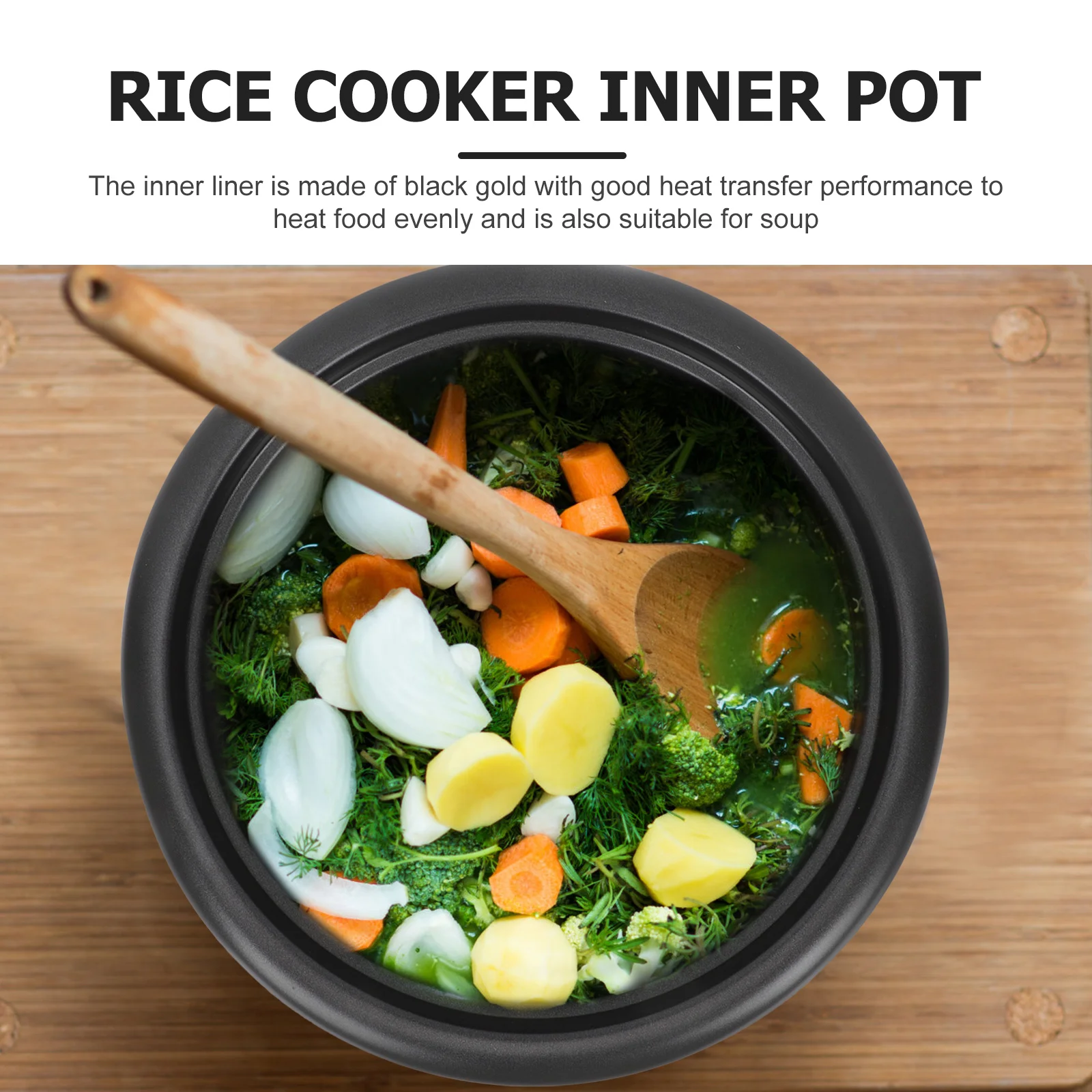 Rice Cooker Liner Steamer Cooking Pans Nonstick Frying Pot Insert Alloy Metal Cake Mold
