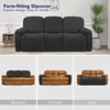 3 Seat Stretch Sectional Recliner Sofa Slipcover With Elastic Bottom Soft Washable Furniture Pet Protector Couch Cover 4