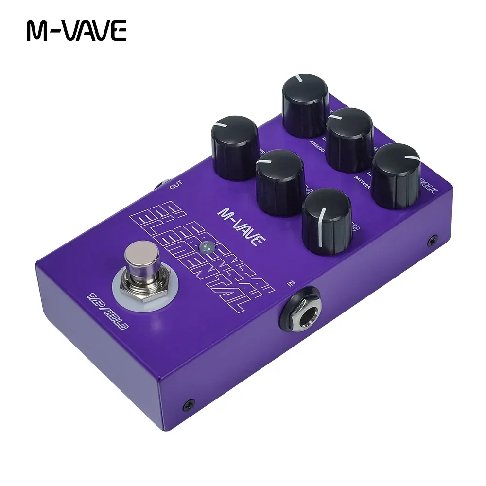 Guitar Effects Pedal M-vave Elemental Digital Delay Pedal 9 Different Delay Guitar Effects Pedal Support For TAP and HOLD Mode
