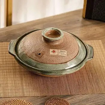 Pentola di stufato di argilla giapponese pentola di zuppa di casseruola di Gas domestica pentola a fuoco aperto pentola poco profonda pentola di riso in ceramica padella per fornello a Gas 1
