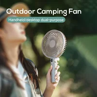 Ventilateur portable rechargeable XIAOTREE avec écran LED numérique 180° ° Ventilateur rechargeable réglable à 4 vitesses, ventilateur de camping sur trépied 3