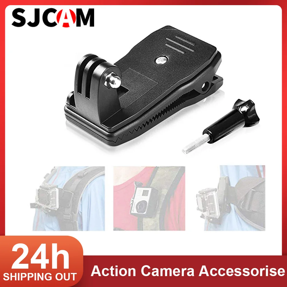 360 Degree Rotation Clip Backpack Chest Shoulder Clamp Mount For Gopro
