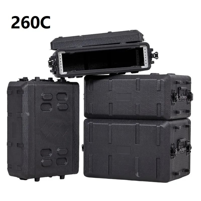 Tool Cabinet Flight Case Stage Audio Amplifier Organizer Portable Toolbox Shockproof PE Plastic Microphone Receiver Box