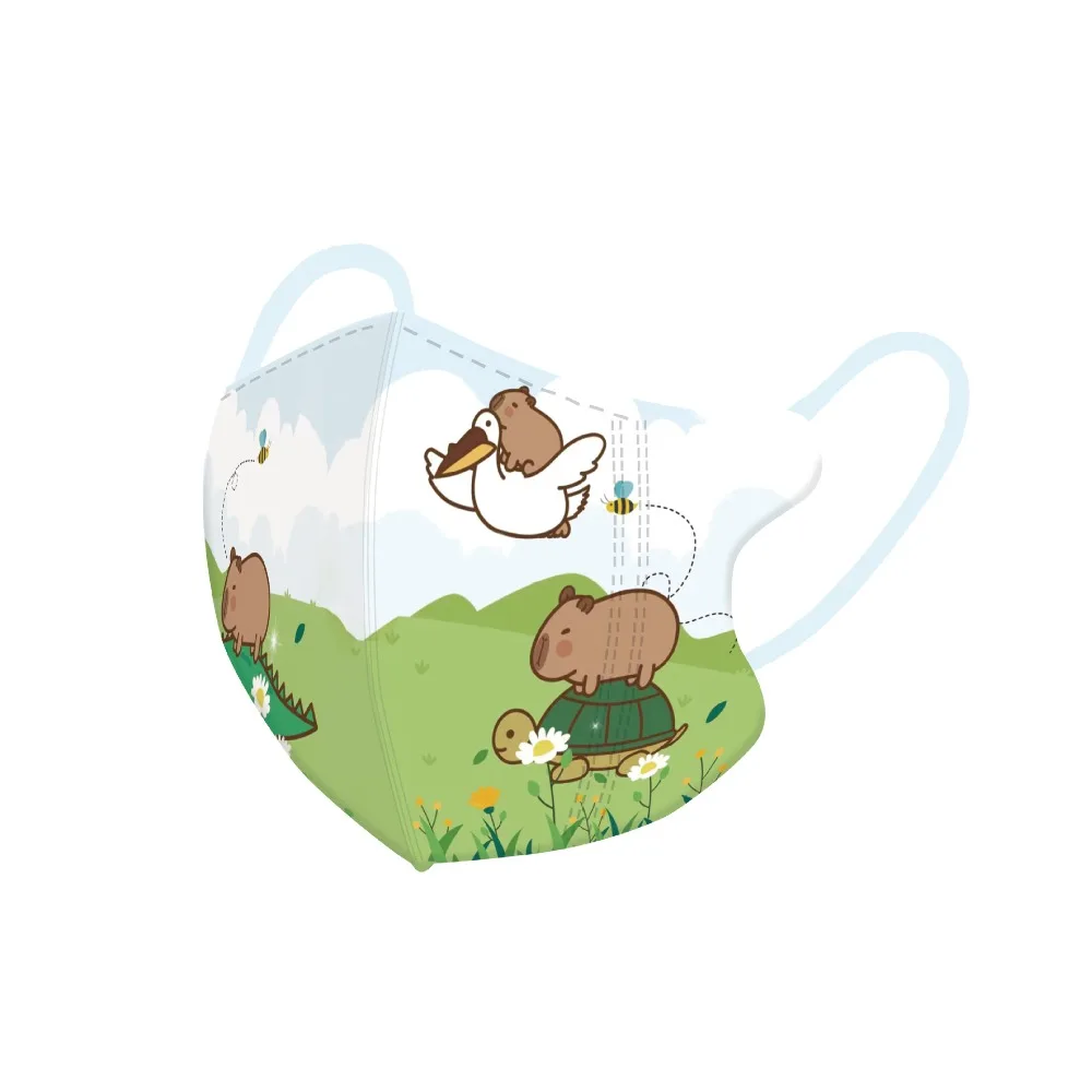 Hot Sale 3D Children's Mask Anti Pollen Capybara Pattern Anti-sun Mask Dustproof Disposable Winter Cold Mask Outdoor 6