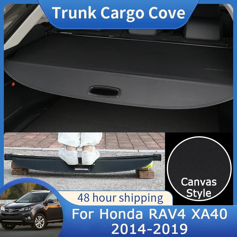 

For Honda RAV4 XA40 2014~2019 Rear Trunk Cargo Cover Screen Security Shield Luggage Retractable Curtain Interior Accessories