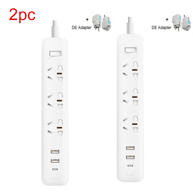NEW Xiaomi Mi Mijia QC3.0 20W Fast Charging Power Strip 2A1C + 3 Sockets Standard Plug Interface Extension Lead 1.8m Удлинитель 