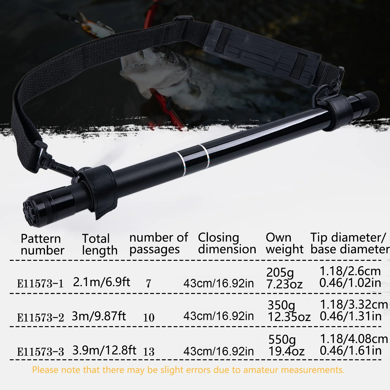 Fishing Net Pole — 2.1, 3.0 & 3.9 m