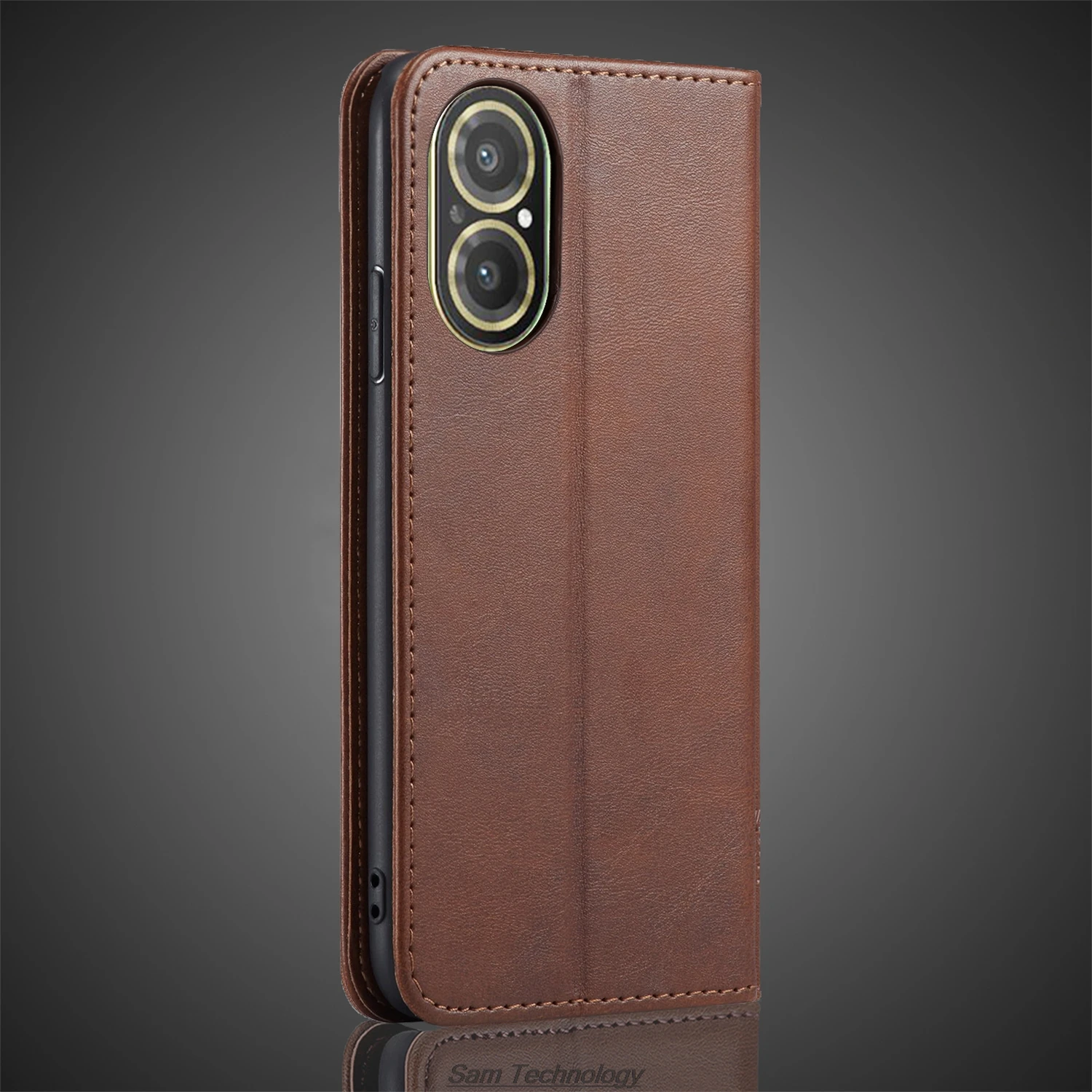 OPPO Realme 12 lite용 마그네틱 어트랙션 가죽 케이스, Realme12lite 홀스터 플립 커버 케이스, 지갑 휴대폰 가방
