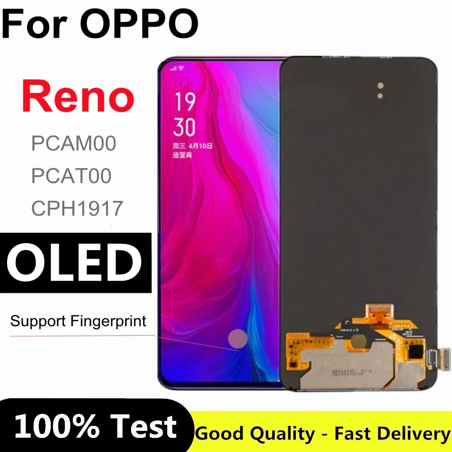 

6.4" OLED For Oppo Reno PCAT00 PCAM00 CPH1917 LCD Display Screen Touch Panel Digitizer Assembly for OPPO Reno LCD