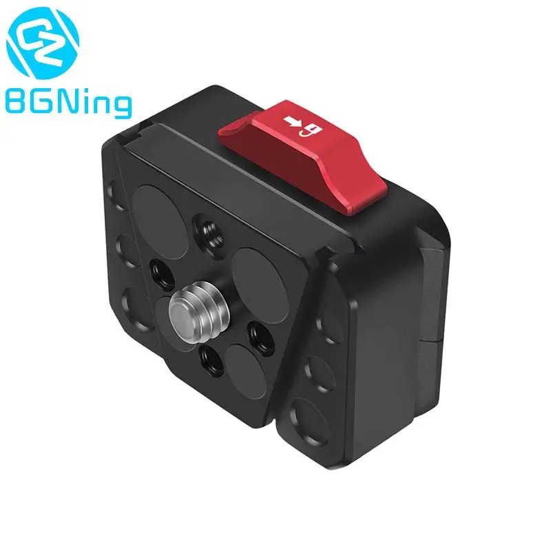 Camera Mount Plate Quick Release Mount Plate Board Anti-shake Clamp V Port for GoPro 12 11 for Insta360 Drift Action Camera Gimbal Tripod DSLR Cage camera clamp camera tripod plate camera mount plate camera base plate