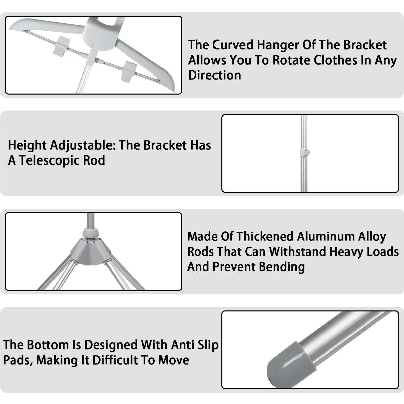 스티머 스탠드 텔레스코픽 다리미 스팀 옷걸이 85-160cm 높이 조절 가능 접이식 다림질 옷걸이