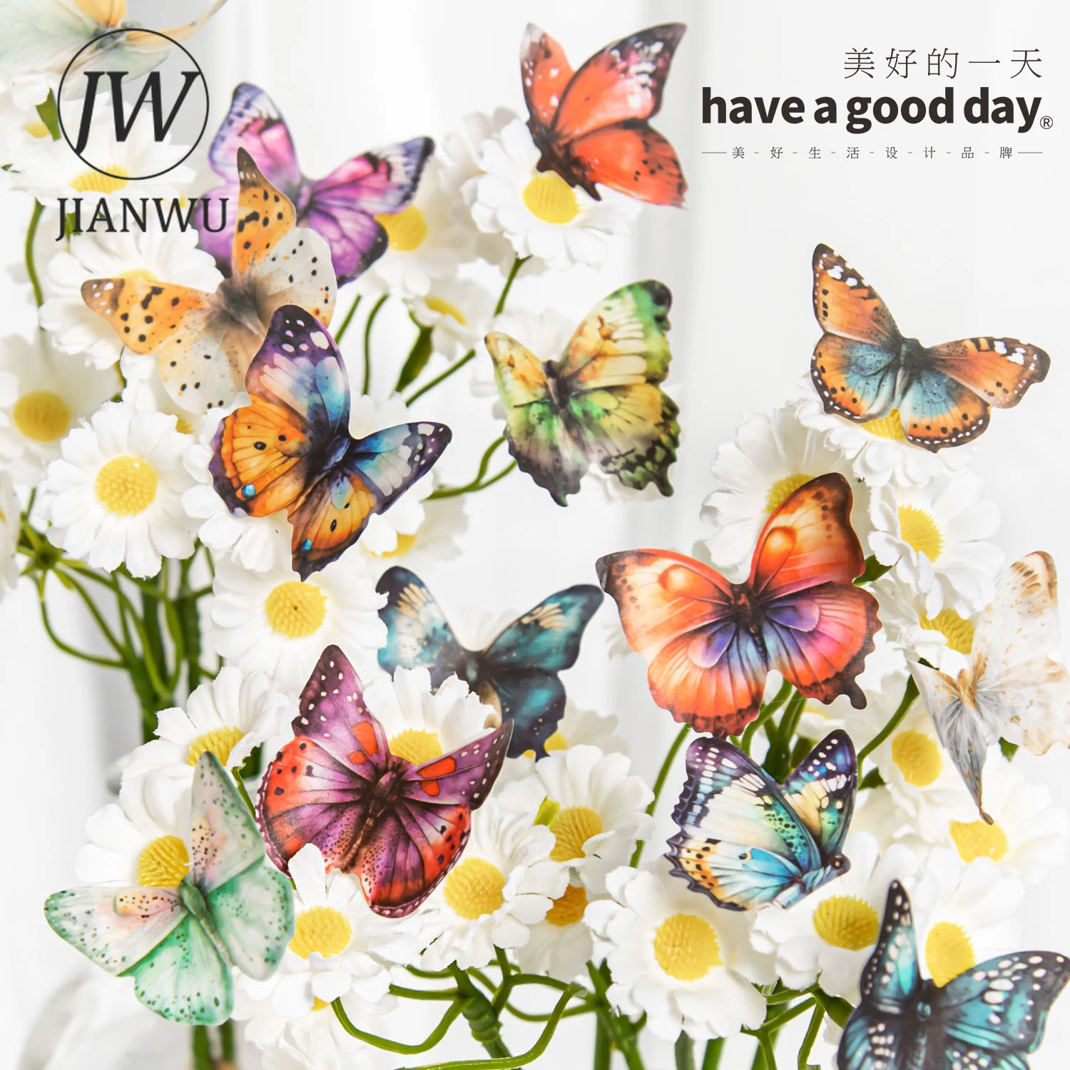 Washi Tape 50 Sheets Handmade Butterfly Series Vintage DIY Journal Collage Decor
