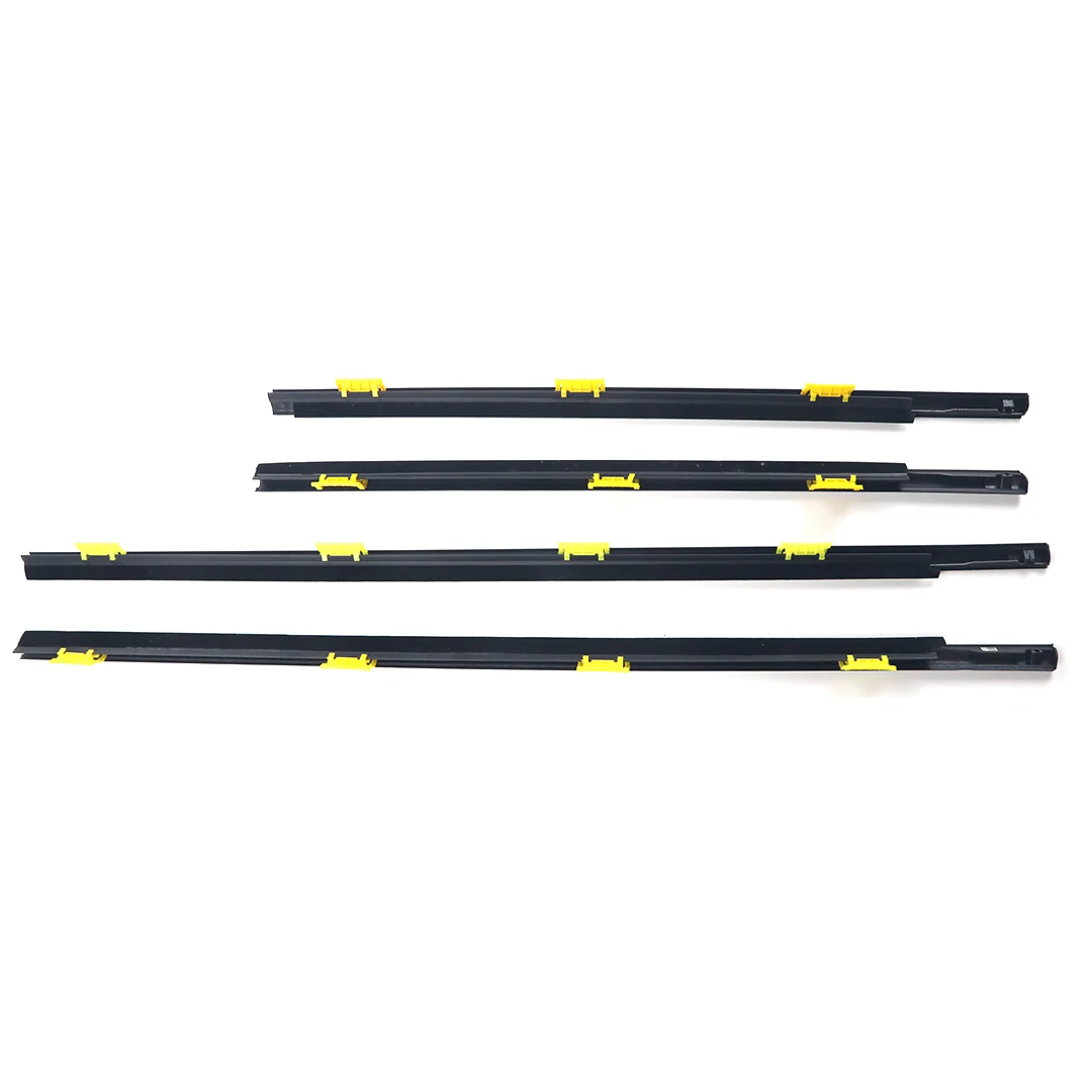 Car Outer Windows Rubber Weatherstrip Waterproof Pressure Strip Sealing Belt Moulding Trim 4PCS for Honda CR-V CRV 2002-2006 window weatherstrip molding