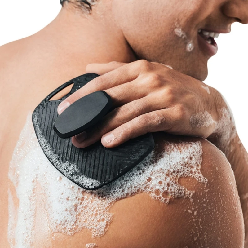 Dropshipping Soft Silicone Brush Cleanser Manual Body Cleansing Scrubber Shower Gentle Exfoliating Massage Bath Brush for Men 4