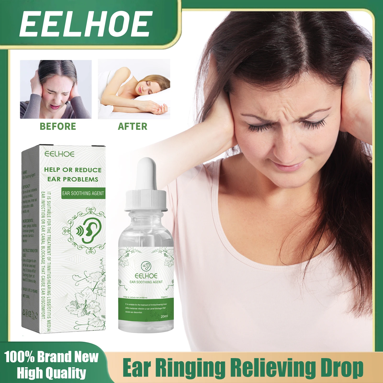 EarRingingRelievingDropRelieveTinnitusItchingEaracheCleanEar