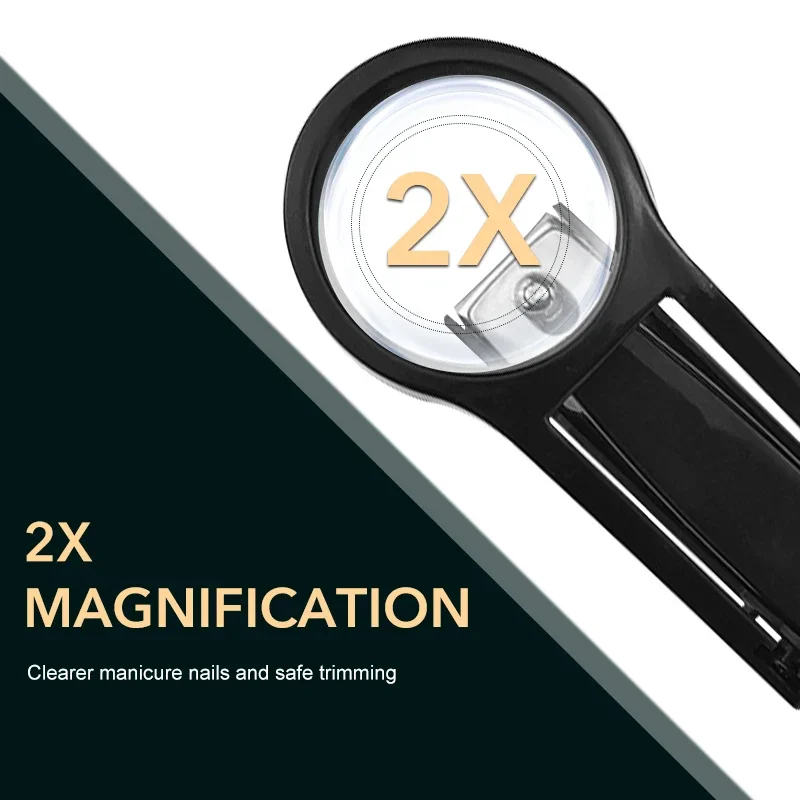 1Pcs Stainless Steel Nail Clippers With Magnifying Glass Toenail Fingernail Trimmer The Elderly Children&rsquo;s Nail cutter