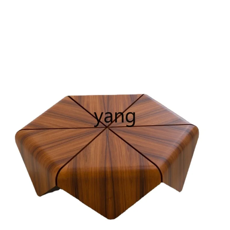 

LMM Modern Simple and Irregular Log Side Table Coffee Low Table