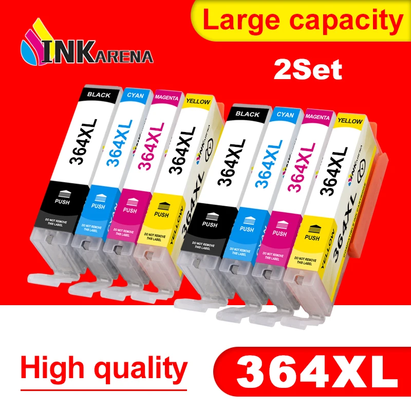 

INKARENA Replacement for HP 364XL 364 XL Ink Cartridges Compatible with HP Photosmart 5320 5370 5373 5388 7510 7520 C5380 C6300