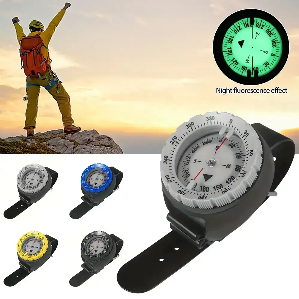 Digital Underwater 50m Diving Compass Professional Waterproof Navigator Digital Scuba Luminous Balanced Watch for Swimming