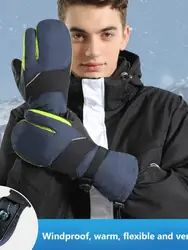 Men'S And Women'S Outdoor Cycling, Skiing, Cycling, Plus Velvet, Warm Touch Screen, Cold-Proof, Waterproof Mountaineering Gloves