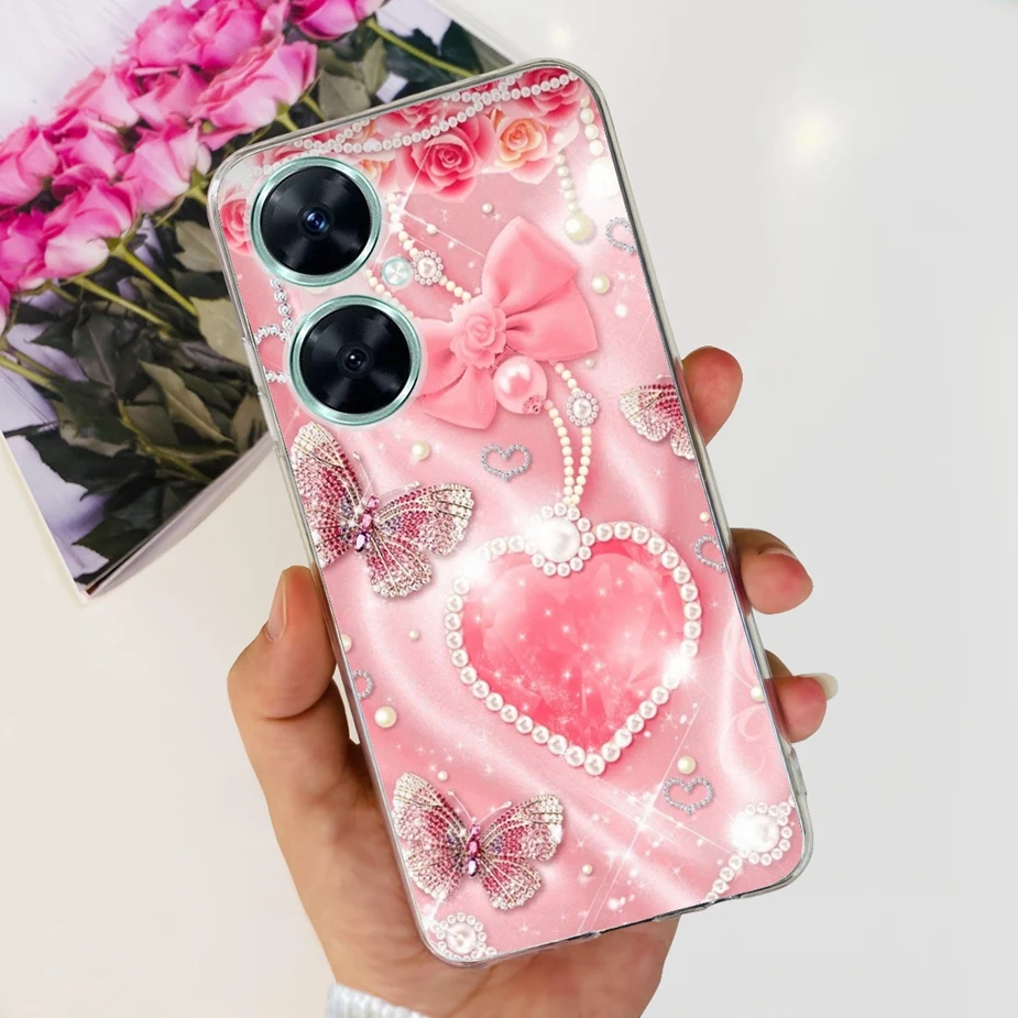 Vibrant Painted Clear Soft TPU Silicone Case - Compatible with Huawei Nova 11 Series