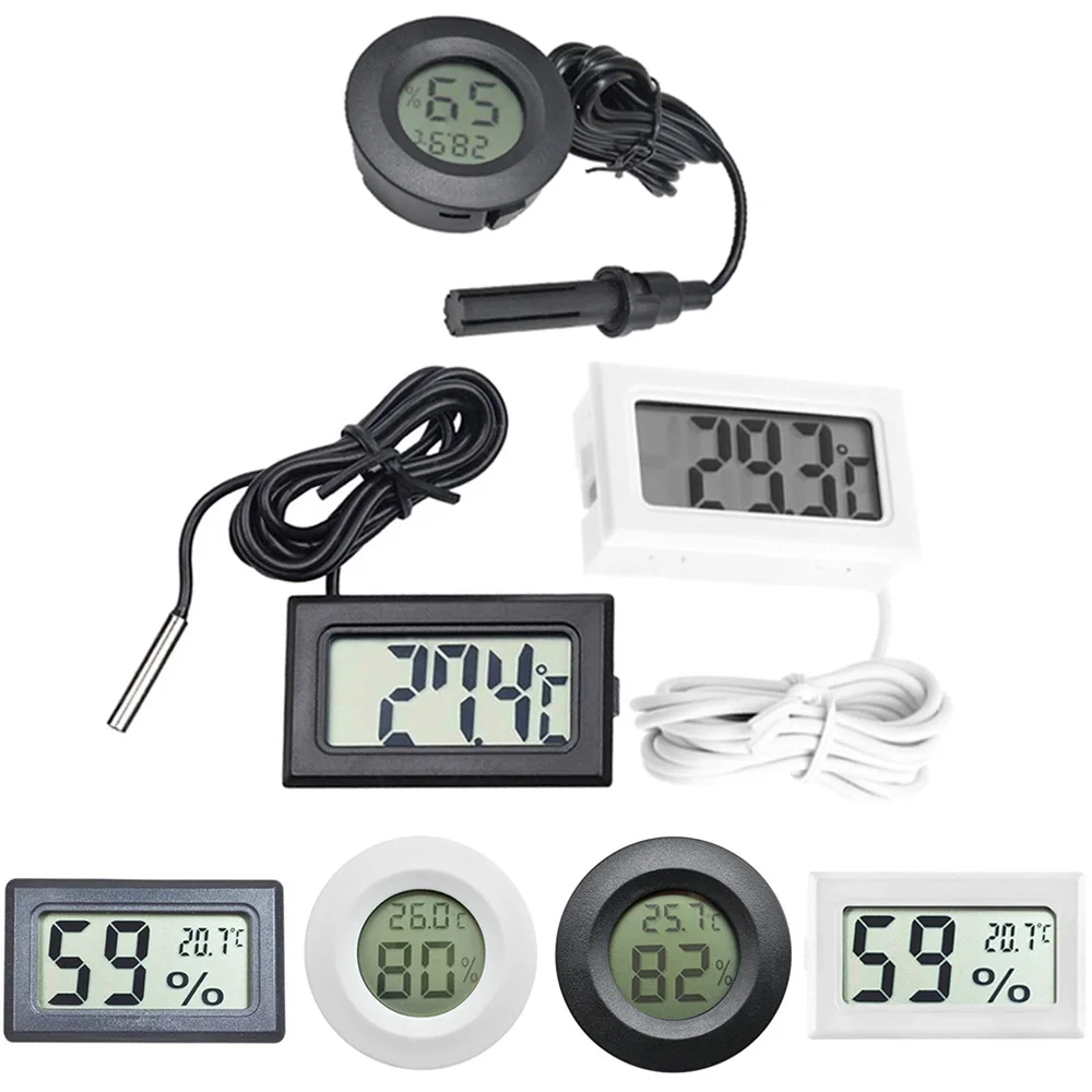 2 In 1 Mini LCD Digital Temperature Humidity Meter Detector Thermograph Indoor Room Instrument With Two LR44 Batteries