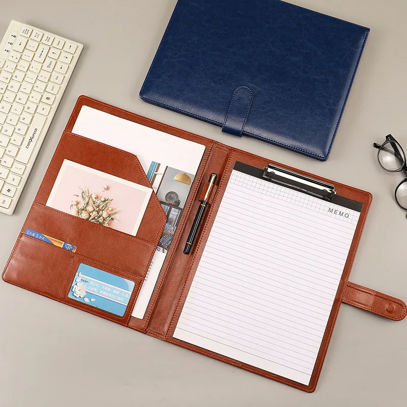 Multifunctional A4 Conference Folder Business Stationery Folder Leather Contract File Folders file folders