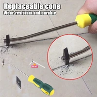 Dissolvant de coulis de carreaux de céramique remplaçable, nettoyeur d'écart de carreaux en acier au tungstène, foret pour joint de mur de sol, outil manuel de nettoyage de ciment 1