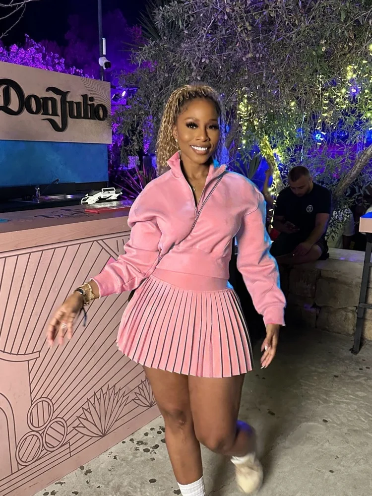 Wmstar Dresses Sets for Women Wholesale Fresh and Sweet Long Sleeve Sweatshirt  High Waist Pleated Short Skirt Casual Set 2025