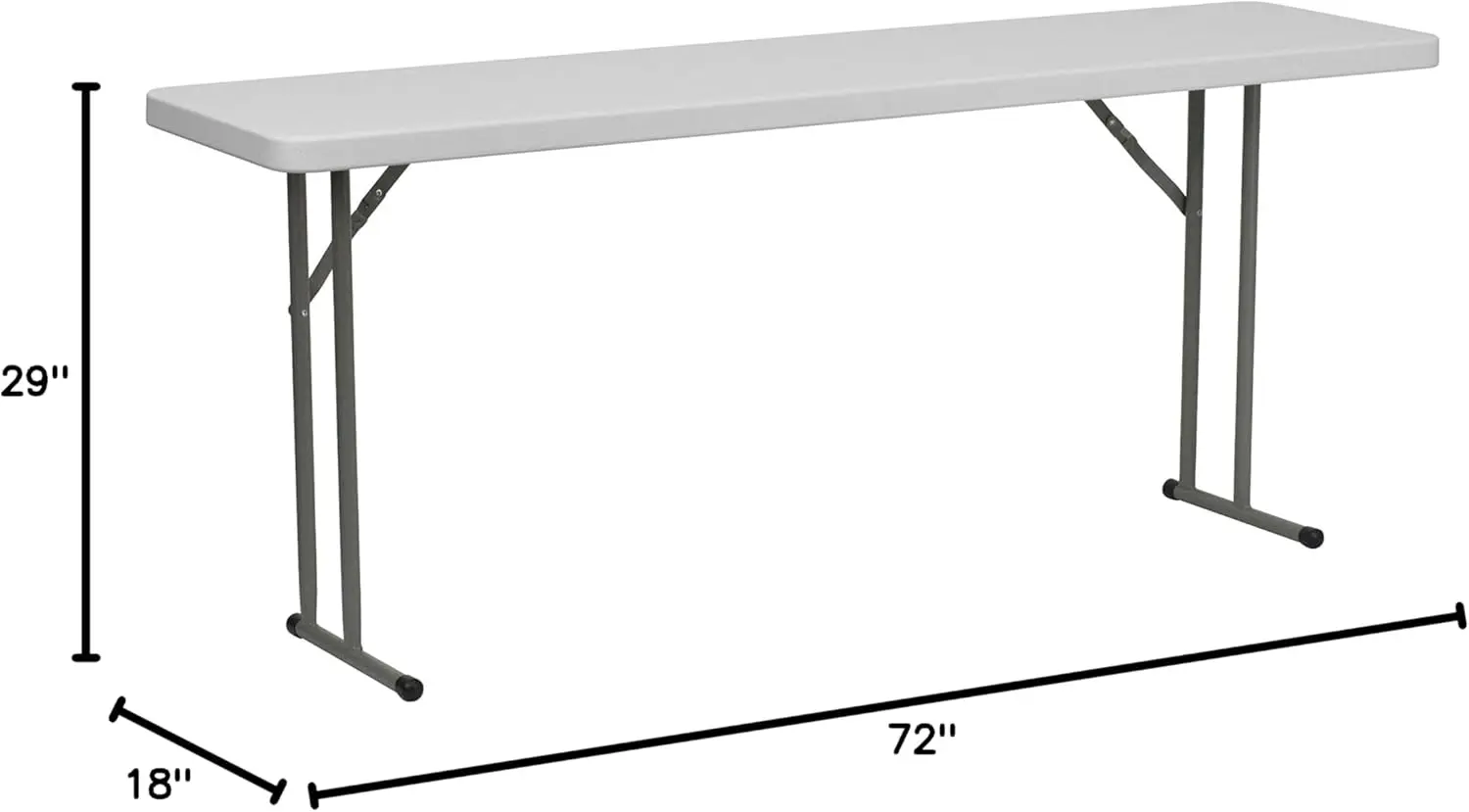 Elon 4 Pack 6 Foot Granite White Plastic Folding Training Table 2