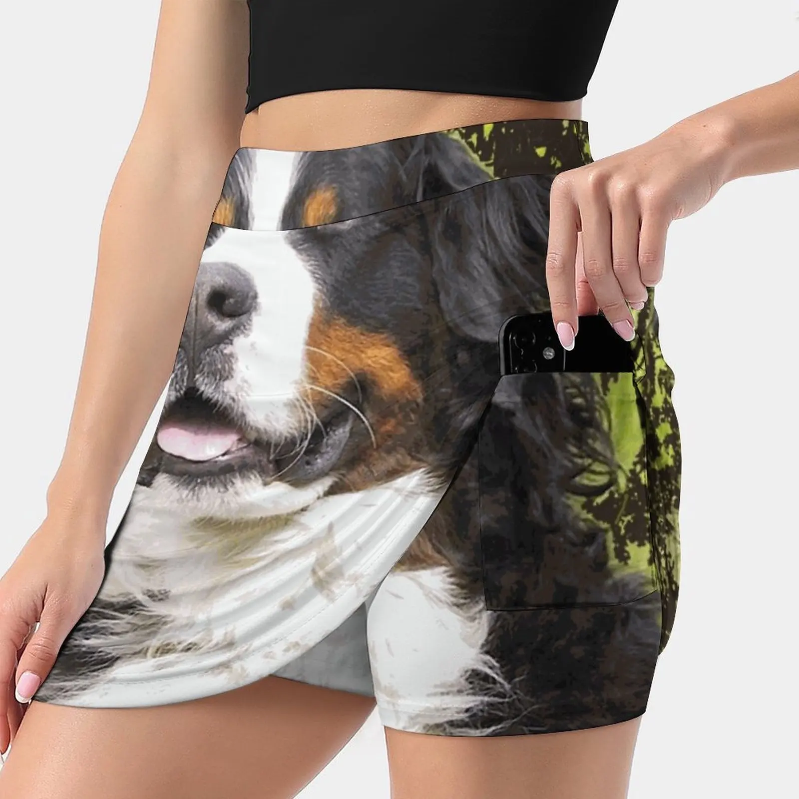 Bernese Mountain Dog Women'S Fashion Sporting Skirt With Pockets Tennis Golf Running Skirts Bernese Mountain Dog Berner Animal