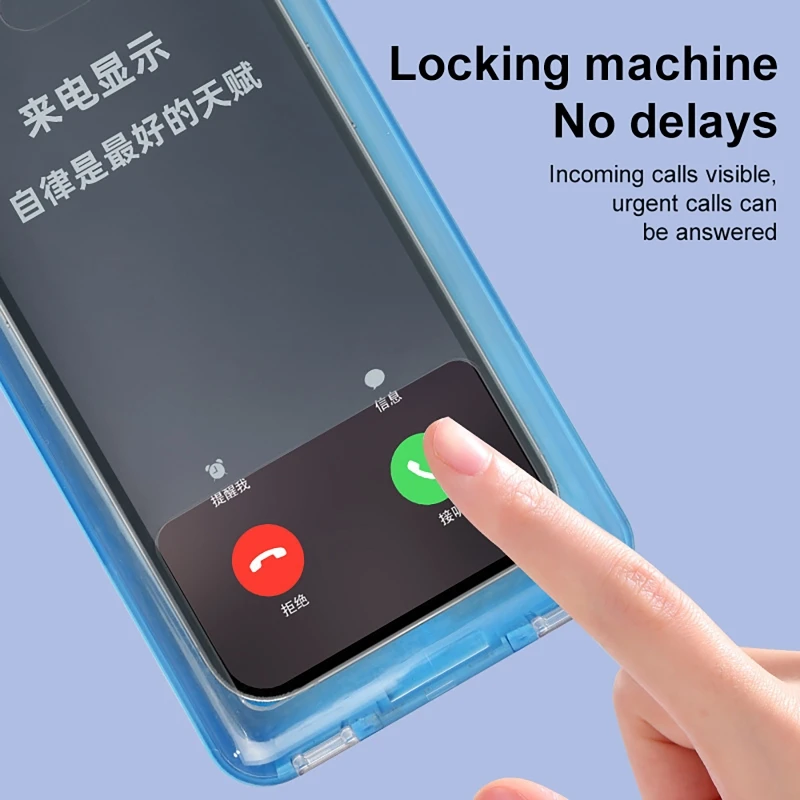 Transparent Phone Lock Box with Display Screen Self-Discipline Device Smart Timer Phone Lock Box for Student Phone Time Manager