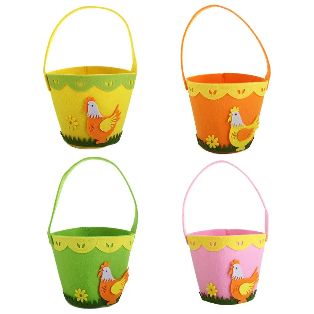 

Home Decoration Non-woven Bag Ornament Candy Egg Buckets For Children Kids Easter Egg Bag Gift Pouch Candy Bag Tote Bag