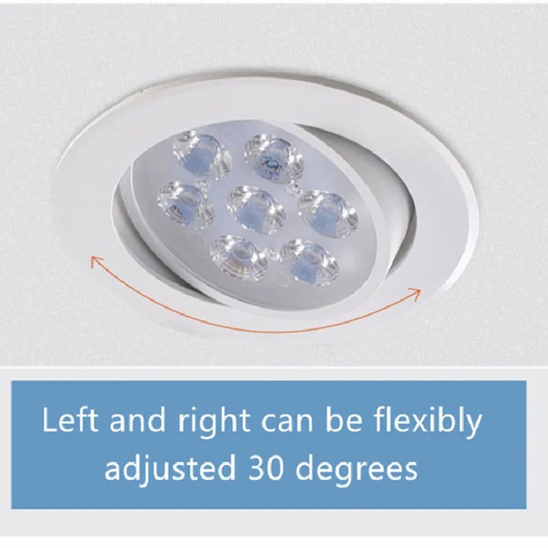 Dimmable Recessed Anti Glare LED Downlights 3W 6W 10W 14W 18W 24W 5730 Chip AC85~265V Background Lamp