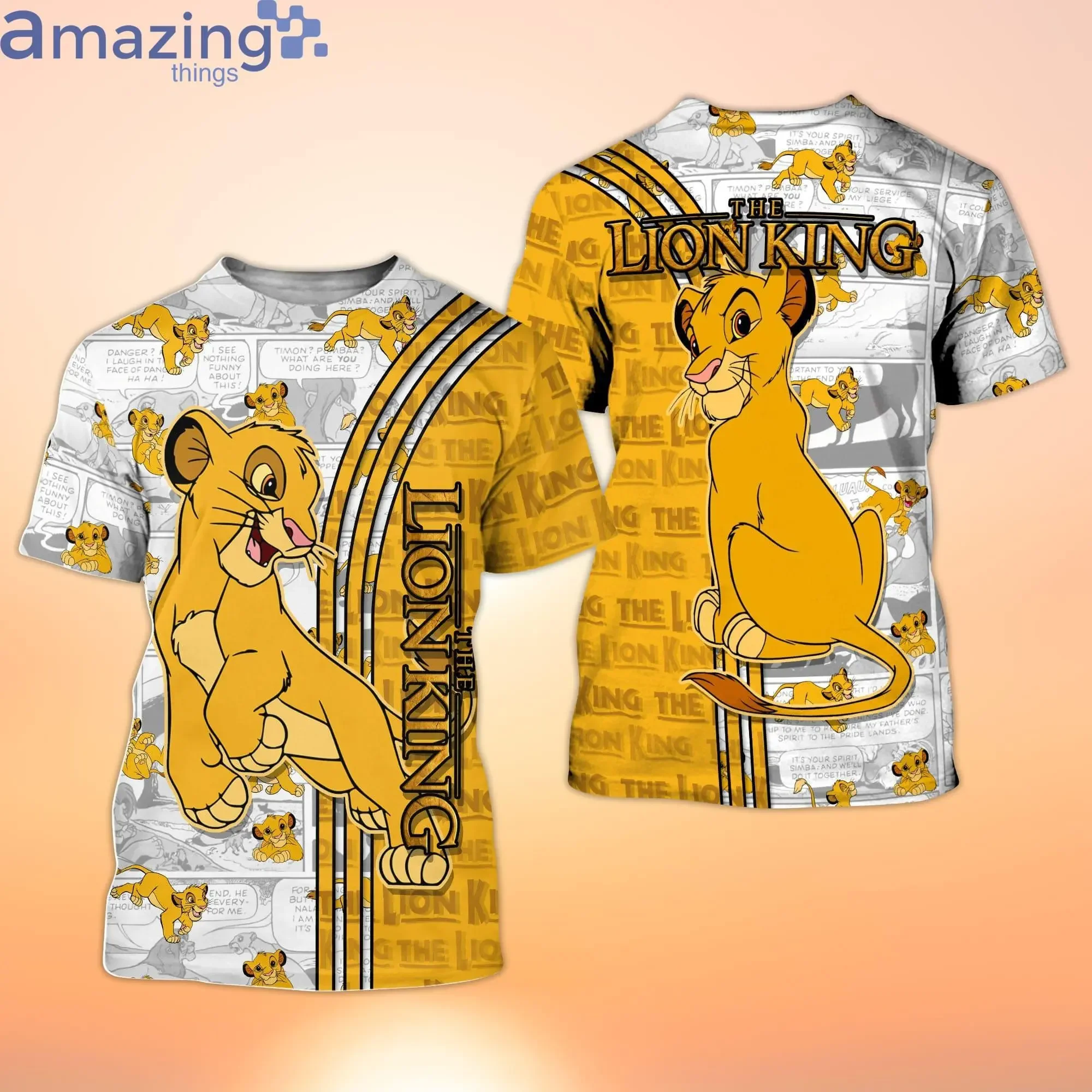 

Футболка Simba - The Lion King с 3D рисунком из мультфильма Диснея