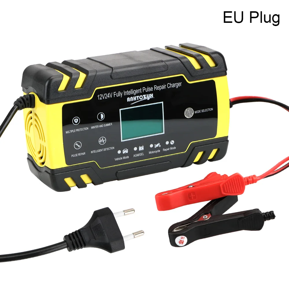 Volle Automatische Auto Batterie Ladegerät Puls Reparatur 12V-24V