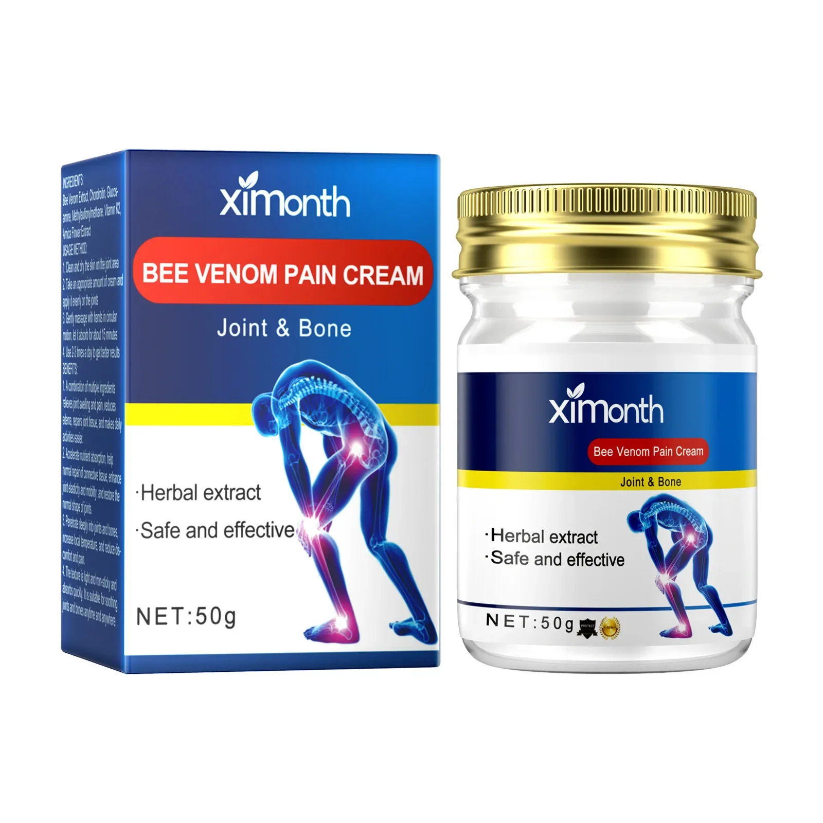 Bee Venom Joint Pain Care Cream Relieve Lumbar and Knee Muscle Soreness Tratamiento De Relajaci&oacute;n Arthritis Sciatica Health Care personal health care pain analgesic cream
