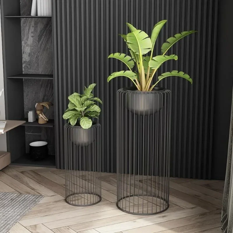 Gold Iron Flower Rack Indoor Vertical Plant Stand Living Room Balcony Elegant Flowerpot Holder Modern Home Decor