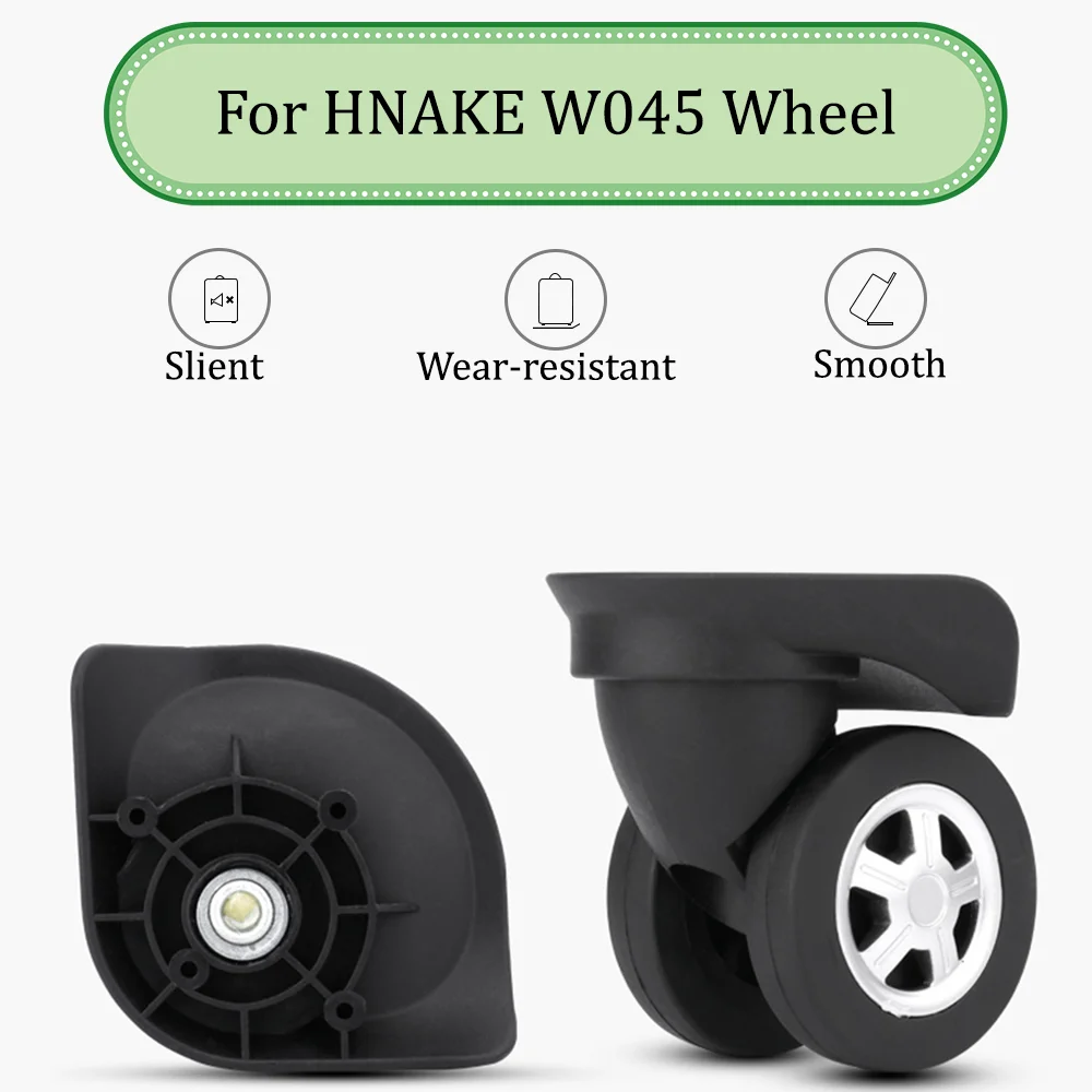 

For HANKE W045 Black Universal Wheel Trolley Case Wheel Replacement Luggage Pulley Sliding Casters Slient Wear-resistant Repair