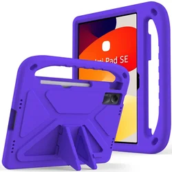 Durable ShockProof EVA Tablet Case with Pen Slot for Kids - Full Body Protection (Purple)