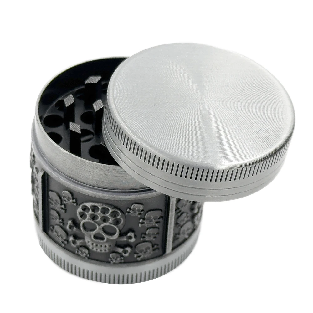 Skuller Tobacco Grinder 4 Layers 40mm Manual Metal Spice Herb Crusher Cutter Manual 2