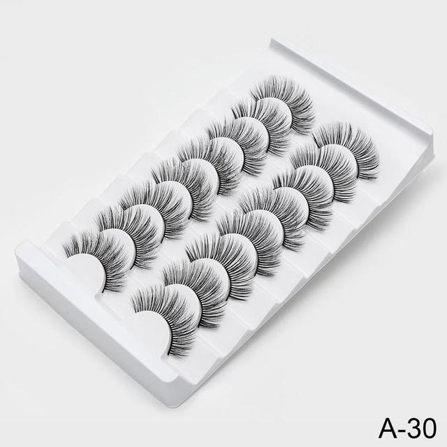 8 pairs 3D Mink Lashes Natural False Eyelashes Dramatic Volume Fake Lashes Makeup Eyelash Extension Silk Eyelashes