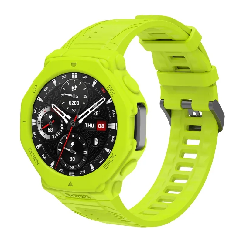 Amazfit T-REX3 Pro용 부드러운 실리콘 스트랩+케이스 Amazfit T Rex 3 Pro 48mm 스마트 워치 액세서리용 범퍼 보호 쉘 스트랩