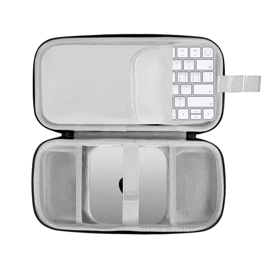 Hard Case for Mac Mini M4 Travel Carrying Case Shockproof Portable Storage Bag EVA Bag for Mac Mini Desktop Computer M4 Chip