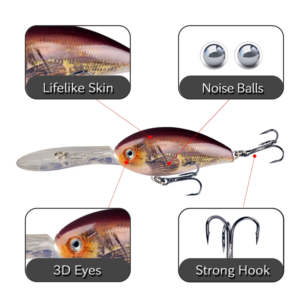 New 1pcs Fishing Lures 11cm/18g High Quality Crank Hard Baits Artificial  Make Bass Crankbait Wobblers Fishing Tackle Wholesale