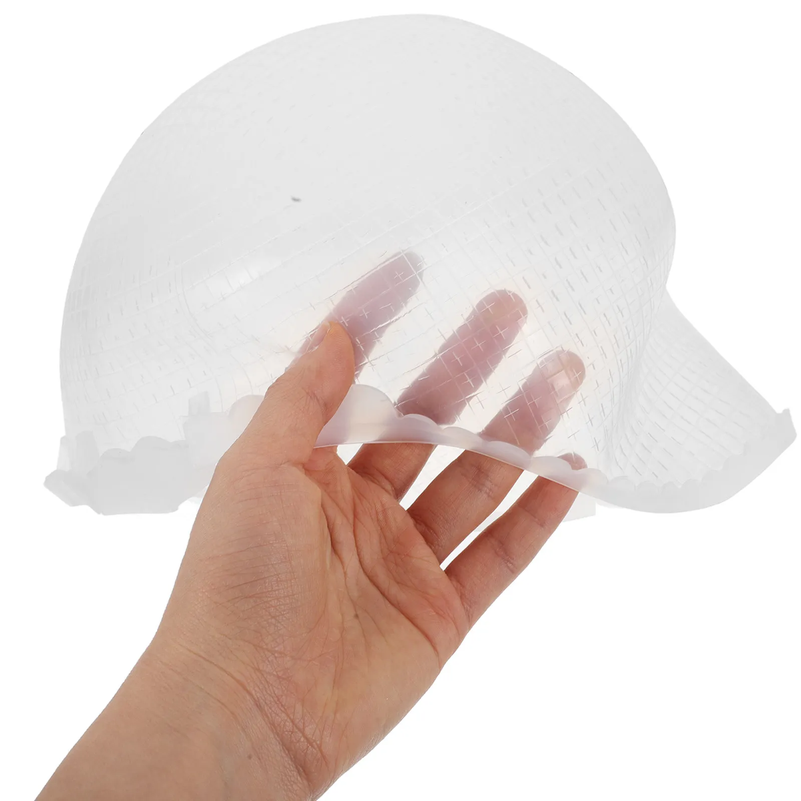 실리콘 하이라이팅 캡 헤어 염색 모자 크로스홀 디자인 신축성 재사용 가능 살롱 프로스팅 헤어 컬러 도구 여성용 가정용