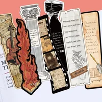 30pcs Bookmarks DIY Students Reader Page Markers Library Office Page Markings Retro Romantic Reading Books Bookish Paper