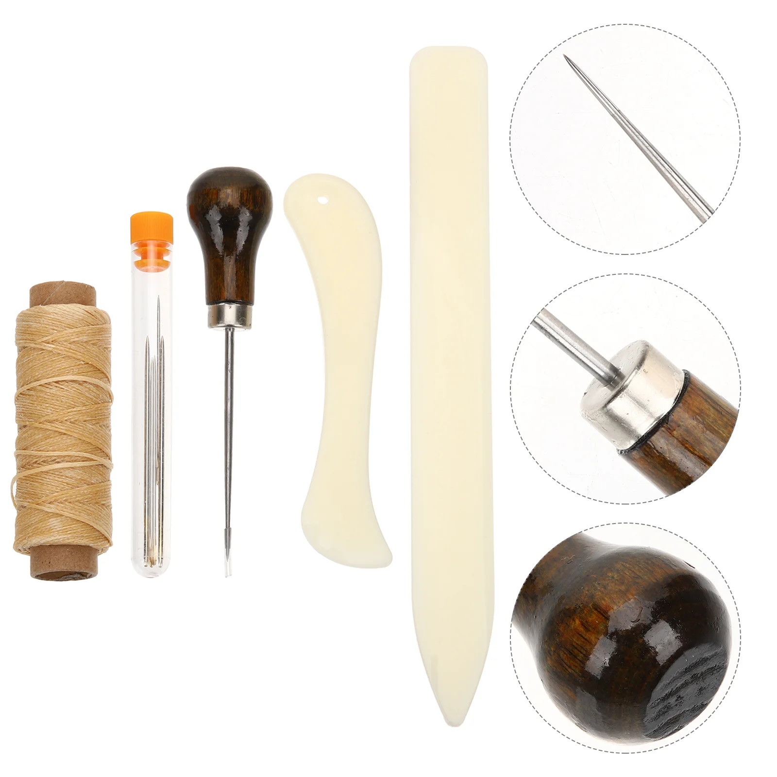 Vicasky Bone Folder Tapestry Needle 1 Set Bookbinding Tools Kit Bookbinding Supplies Hand Tools Large-Eye Needleswax