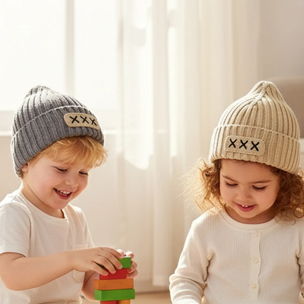 Soft Knit Beanie Hat for Kids Winter Wear